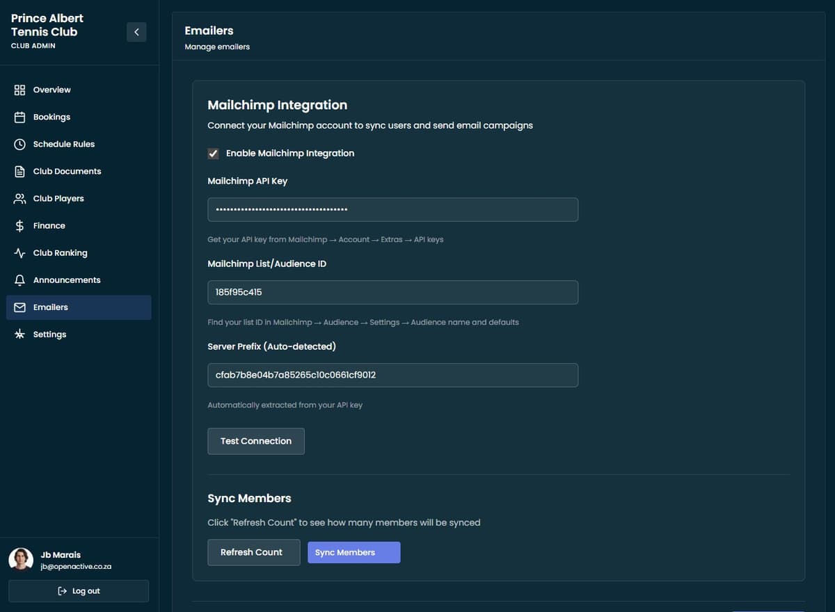 Mailchimp Integration